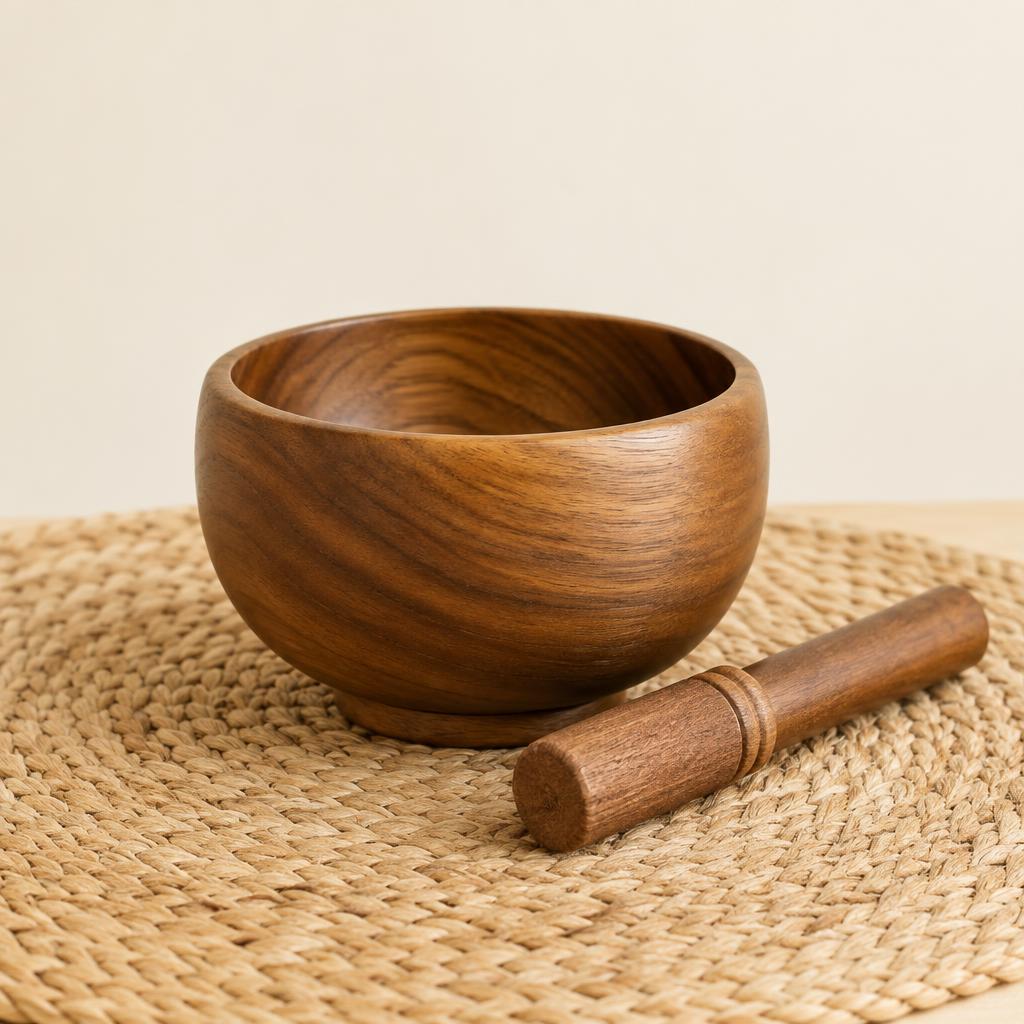 Walnut singing bowl